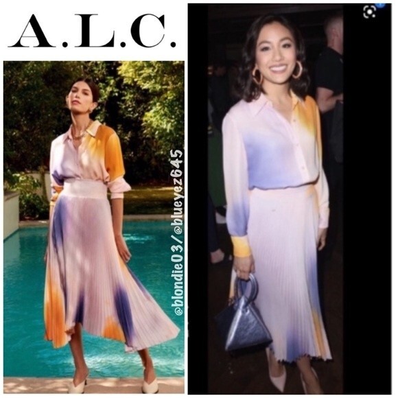 A.LC. “Sonali” dip dye shark bite hem skirt M - Picture 1 of 7